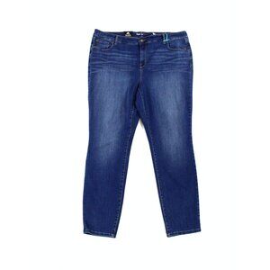 Style & Co. NEW Blue Womens‎ Size 24W Plus Button-Front Slim Skinny Jeans